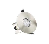 Integral Evofire Fire Rated GU10 Downlight Satin Nickel With Insulation Cover 70-100mm Hole Size
