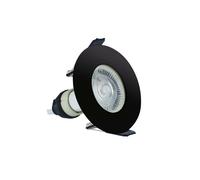 Integral ILDLFR70D028 Evofire Fire Rated Downlight 70mm Cutout IP65 Black Round +GU10 Holder