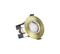 Integral ILDLFR70D046 Evofire Fire Rated Downlight 70mm Cutout IP65 Antique Brass Round +GU10 Holder & Insulation Guard