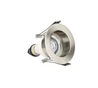 Integral Evofire IP65 Round Satin Nickel 70mm cutout Recessed Downlight with GU10 Holder - ILDLFR70E002