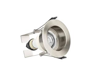 Integral ILDLFR70E004 Evofire Fir Downlight 70mm Cutout IP65 Satin Nickel Recessed +GU10 Holder & Insulation Guard