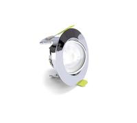 Integral ILDLFR70K170 Evofire Tiltable Fire Rated Downlight IP20 70mm Cutout 85mm Dia Polished Chrome Round +GU10 Holder