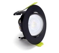 Integral ILDLFR70K173 Evofire GU10 Tilt Downlight, Black, 85mm, Round