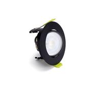 Integral ILDLFR70K173 Evofire Tiltable Fire Rated Downlight IP20 70mm Cutout 85mm Dia Black Round +GU10 Holder