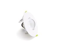 Integral ILDLFR70K182 Evofire GU10 Tilt Downlight, White, 110mm, Round