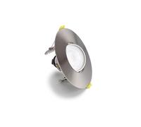 Integral ILDLFR70K183 Evofire Tiltable Fire Rated Downlight IP20 70-100mm Cutout 110mm Dia Satin Nickel Round +GU10 Holder