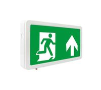Integral ILEMES008 Slimline 2 Emergency Exit Box 3.3W 3Hr Maintained or Non-Maintained Manual Test c/w Up Arrow 6000K