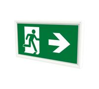 Integral ILEMES059 Emergency Exit Box 1W 60Lm 3Hr Maintained or Non-Maintained 30M Viewing Manual Test Including Up Down Left Right Legends