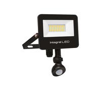 Integral ILFLC242 Super Slim 2 Floodlight IP67 3000Lm 30W 4000K PIR 120° Non-Dimmable 100Lm/W Black IR Remote