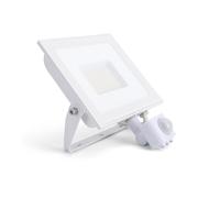 Integral ILFLE044 Compact Slim Floodlight PIR 50W 5000Lm 4000K 120 Beam 100Lm/W IP65 IK08 White