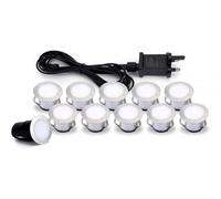 Integral ILGDC076 Outdoor Decking Light Kit, 2700K, 10 Lights, Dusk-Dawn Sensor, 4000K, UK Plug