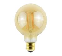 Integral ILGLOBE27D016 Sunset Vintage Filament Globe G95 Bulb E27 470lm 3.4W 2200K Dimmable 300 Beam Amber