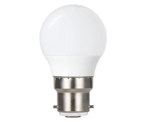 Integral ILGOLFB22DC057 4.9w LED Golf Ball Bulb, 2700K, Frosted, dimmable, B22, 470lm =40w