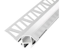 Integral ILPFC157 Tile-in Inner Corner Profile for LED Tape, 60.5mm x 26.4mm x 2m, Frosted Diffuser