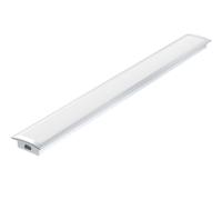 Integral ILPFR073 3m 23.2 x 7.9mm Aluminium Frosted Diffuser Recessed Profile with 2 Endcaps, 5 Mounting Brackets