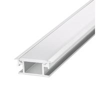Integral ILPFR094 Floor Profile for LED Tape, Indoor, 26.9mm x 11mm 1m, Frosted Diffuser, Recessed