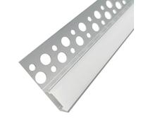 Integral ILPFR152 Tile-in Edge Profile for LED Tape, 36mm x 11.3mm x 1m, Frosted Diffuser