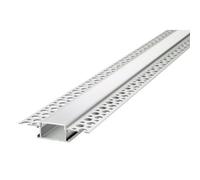Integral ILPFR164 1m Aluminium Frosted Diffuser Recessed Profile for IP65 10mm Width Strip with 2 Endcaps