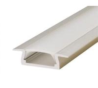 Integral ILPFR200 Profile for LED Tape, 22mm x 6mm 2m, Frosted Diffuser, Recessed