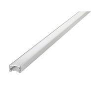Integral ILPFS049 2m 16.2 x 8.57mm Aluminium Frosted Diffuser Surface Mount Profile with 2 Endcaps, 4 Mounting Brackets
