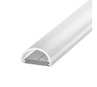 Integral ILPFS059 Round Profile for LED Tape, 13.8mm x 8mm 2m, Frosted Diffuser, Surface-Mount