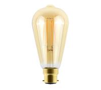 Integral ILST64B22D007 Sunset Vintage Filament ST64 Bulb B22 806lm 5.9W 2200K Dimmable 300 Beam Amber