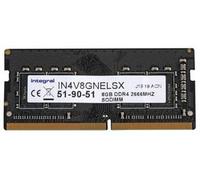 INTEGRAL IN4V8GNELSX MEMORY,8GB DDR4 SODIMM,PC4-21333 2666MHZ