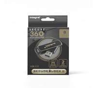 Secure 360 USB 3.0 Flash Drive with Secure Lock II, 8GB - INTEGRAL