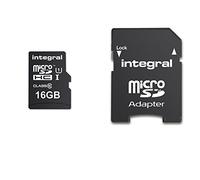 Integral INMSDH16G10-90U1 UltimaPro 16 GB MicroSDHC Class 10 Memory Card up to 90 MB/s, U1 Rating, Black