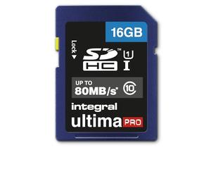 Integral INSDH16G10-80U1 UltimaPro 16 GB SDHC Class 10 Memory Card