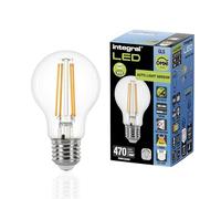 Integral LED 2 Pack E27 Non-Dimmable Dusk to Dawn Dual Sensor Omni-Filament GLS Bulb - Warm White 2700K, 470lm, 3.6W (40W Equivalent) - Energy efficient & Ideal for Outdoor, Porch, Garage, Garden