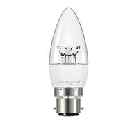 Integral LED 5.5w Candle Light Bulb NON-DIMMABLE (2700K, BC/B22, bayonet, clear, 64-36-64)