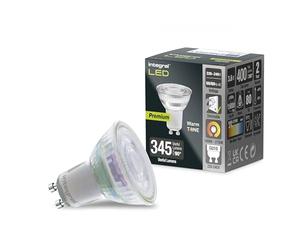 Integral LED 5 Pack WarmTone GU10 Dimmable Lamp, matt White