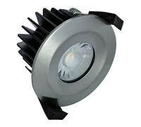 Integral LED 70-75Mm C/Out 440Lm 6W 4000K 38° Firerated Static Downlight Dimmable - Satin Nickel