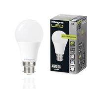 Integral LED B22 Non-Dimmable Dusk to Dawn Dual Sensor Frosted GLS Bulb - Cool White 4000K, 470lm, 4.8W (40W Equivalent) - Energy efficient & Ideal for Outdoor, Porch, Garage, Garden, Patio