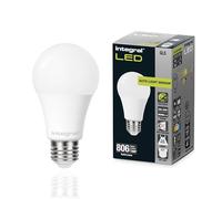 Integral LED E27 Non-Dimmable Dusk to Dawn Dual Sensor Frosted GLS Bulb - Cool White 4000K, 806lm, 8W (60W Equivalent) - Energy efficient & Ideal for Outdoor, Porch, Garage, Garden, Patio