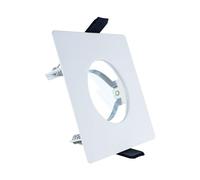 Integral ILDLFR70D007 Evofire Fire Rated Downlight 70mm Cutout IP65 White Square +GU10 Holder