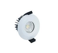 Integral 6W Dimmable Warm White LED Fire Rated Low Profile Fixed Downlight - Matt White