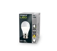 Integral LED Mini Globe 6W 2700K 470lm B22 Non-Dimmable Frosted Lamp (40W)
