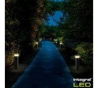 Integral Led Outdoor Bollard Light 400mm, 420 Lumens, Warm White 3000K, Die-Cast Aluminium Pathway Driveway Lamp