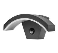 Outdoor LED Curve PIR Wall Light 7.6W 4000K 420lm IP54 Netlighting Dark Grey One Size