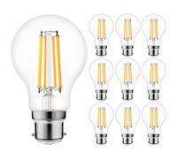Integral LED Pack of 10 x Clear Omni Filament GLS Dimmable B22 11.2W 1521Lm 2700K Warm White (10)