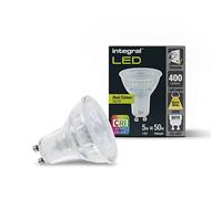 Integral LED Real Colour Premium GU10 dimmable Warm White Bulb - Reveal The Real Colours in Your Home (CRI95) with The Closest GU10 to Natural Sunlight AMILGU10DD112-10