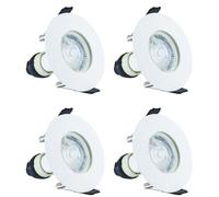 Integral LED Recessed Ceiling Downlights for GU10 and MR16 Lamps: Quick Fit Spotlights IP65 Steel Construction Fir Indoor Lighting with Ultra Thin 1mm Bezel