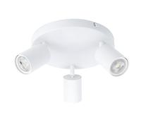 Integral LED Siena 3 Way Round Base GU10 LED Spotlight | Modern Indoor Ceiling Light Fitting | Adjustable and Rotatable | Ideal for Living Room, Bedroom and Kitchen - Premium Matt White Finish