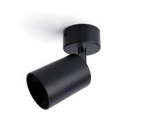 Integral LED Siena Single GU10 LED Spotlight | Modern Indoor Ceiling and Wall Light Fitting | Adjustable and Rotatable | Ideal for Living Room, Bedroom, Kitchen and Office - Premium Matt Black Finish