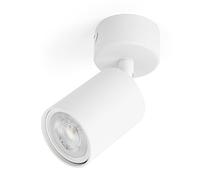 Integral LED Siena Single GU10 LED Spotlight | Modern Indoor Ceiling Light Fitting | Adjustable and Rotatable | Ideal for Living Room, Bedroom, Kitchen and Dining Room - Premium Matt White Finish