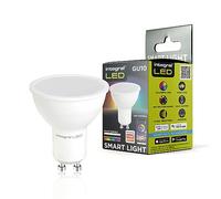 Integral LED 4 Pack Smart GU10 Dimmable Colour Changing 2.4GHz WiFi Bulb - Warm, Cool & Daylight White 2700K-6500K, 350lm, 4.9W (50W Equivalent) - App Controlled and Alexa & Google Home Compatible
