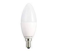 Integral LED Warm Light Dimmable LED Bulb Frosted Candle Lamp (E14 Small Screw, 5.6 W, 2700 k, 470 lm) - White
