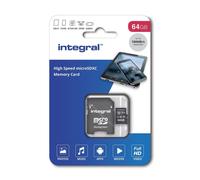 Integral INMSDX64G-100V30 64GB MICRO SD CARD MICROSDXC UHS-1 U3 CL10 V30 A1 UP TO 100MBS READ 45MBS WRITE MicroSD UHS-I Class 10